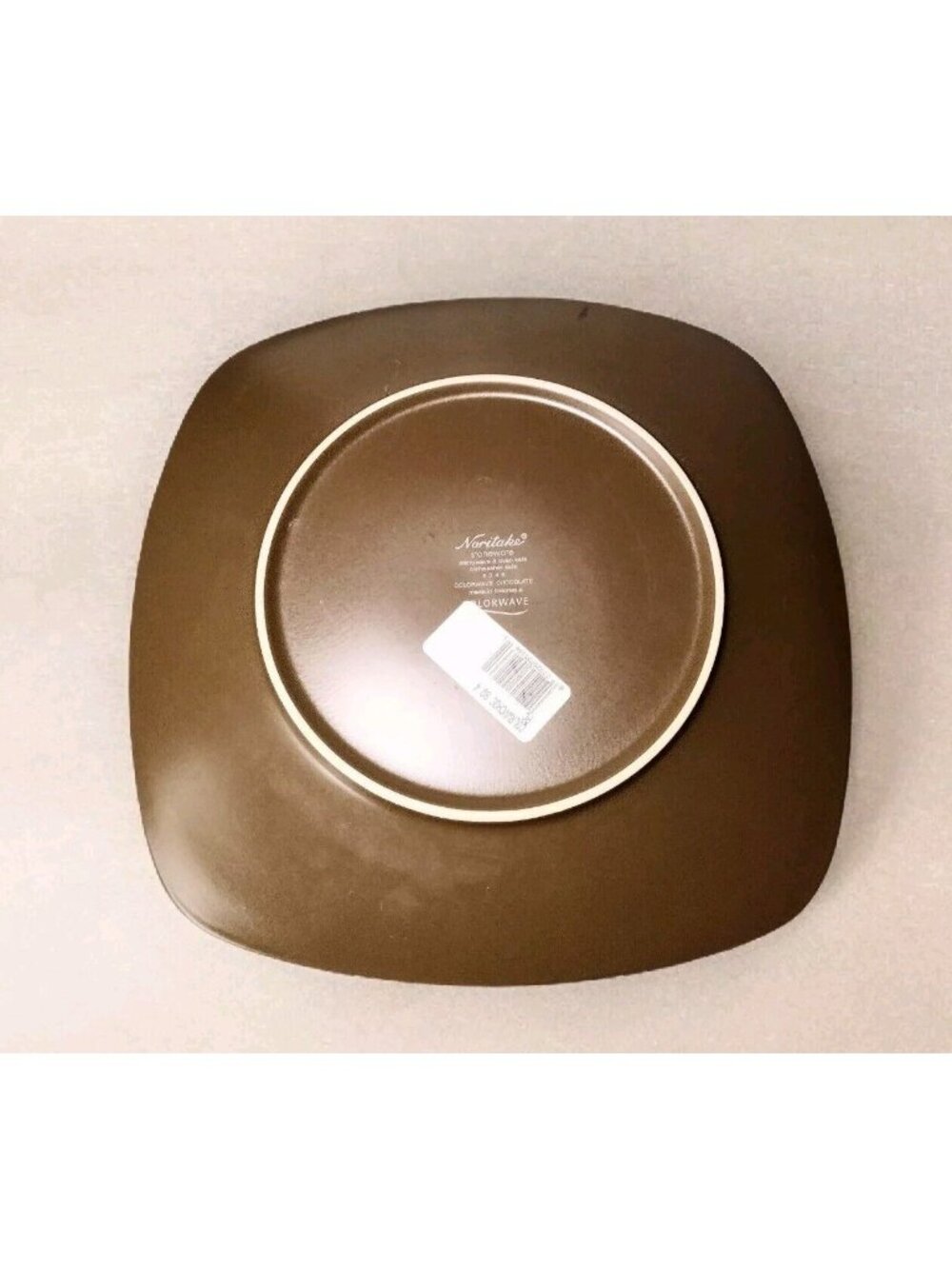 Noritake Colorwave Stoneware Square Dinner Plate Chocolate Brown 11" New